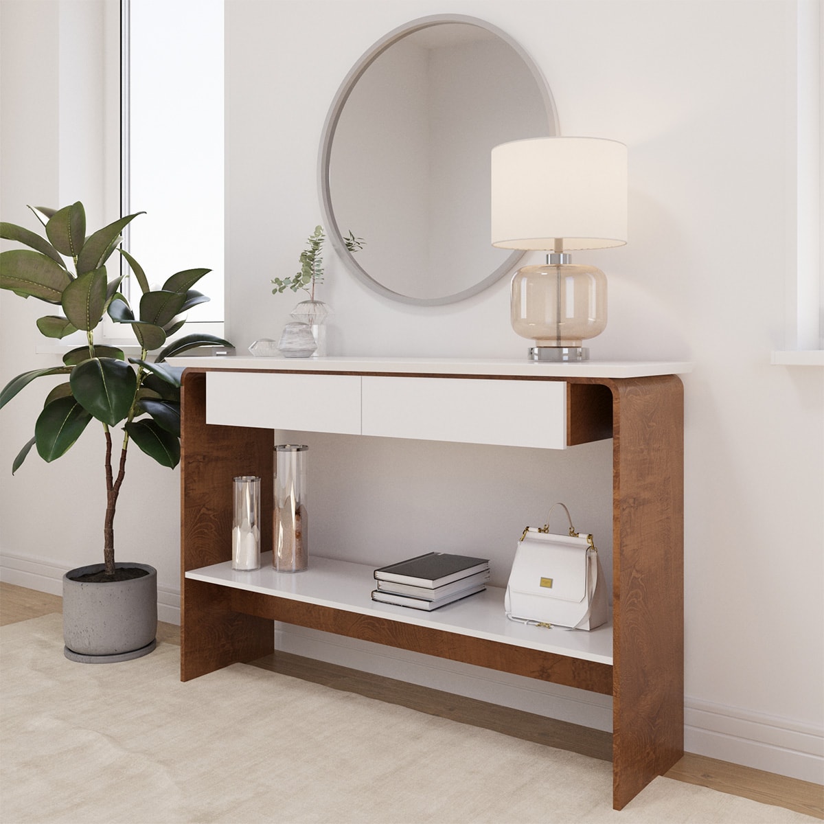 Aparador Buffet Charles com 2 Gavetas 136 cm