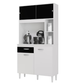 Armario Cozinha Kit Duda 90cm Com 4 Portas e 1 Gaveta