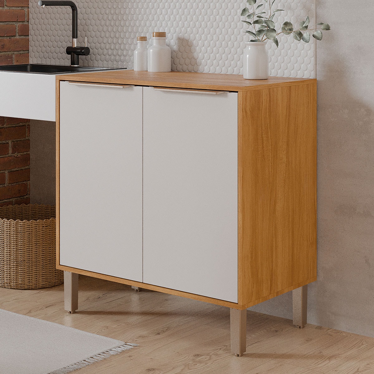 Balcão Divina 80 cm Para Cozinha com 2 Portas