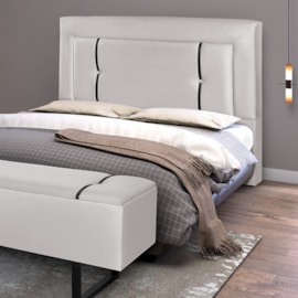 Cabeceira Cama Box Elegance Estofada Casal 140cm Suede