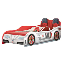 Cama Quarto Carro Fast Car Infantil com Colchão