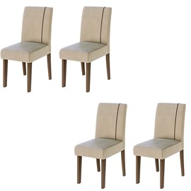 Conjunto 4 Cadeiras Padua em Tecido de Veluplus