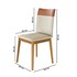 Conjunto de Mesa de Jantar Rubi 136x90cm 4 Cadeiras Cristal