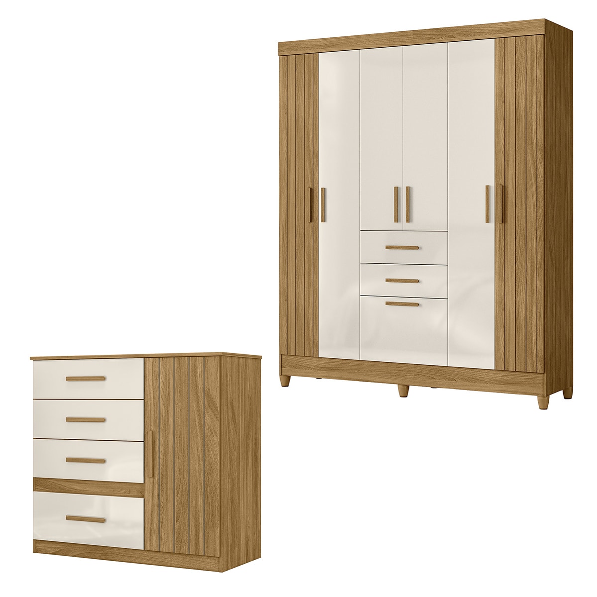 Guarda Roupa com Comoda Doce Sonho 4070