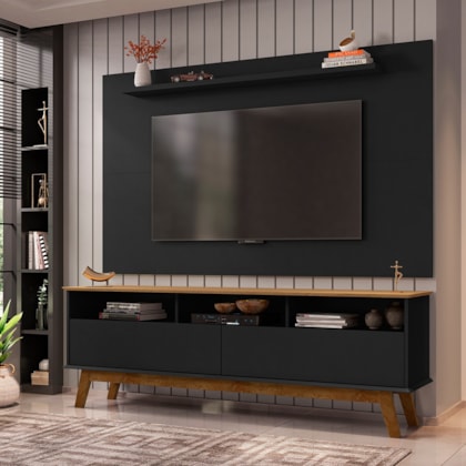 Conjunto Sala Rack Painel Elegant para TV até 65 Polegadas 