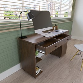 Escrivaninha Mesa para Computador Makalu 1 Porta 2 Gavetas