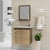 Gabinete de Banheiro Completo com Torneira Cor Madeira 3D