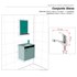 Gabinete de Banheiro Completo com Torneira Cor Madeira 3D