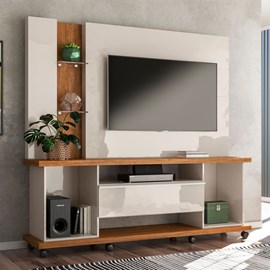 Home Sala Onix New para Tv até 55 Polegadas c/ Rodízios 
