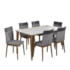 Kit de Mesa de Jantar Safira 160x90cm com 6 Cadeiras Cristal