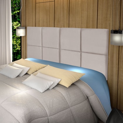 Painel Estofado Para Cama Casal DoceLar 140 cm